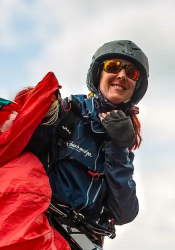 Eva Maranta, flight instructor and safety trainer, provides first-class training and customer care at touch and go Paragliding.
