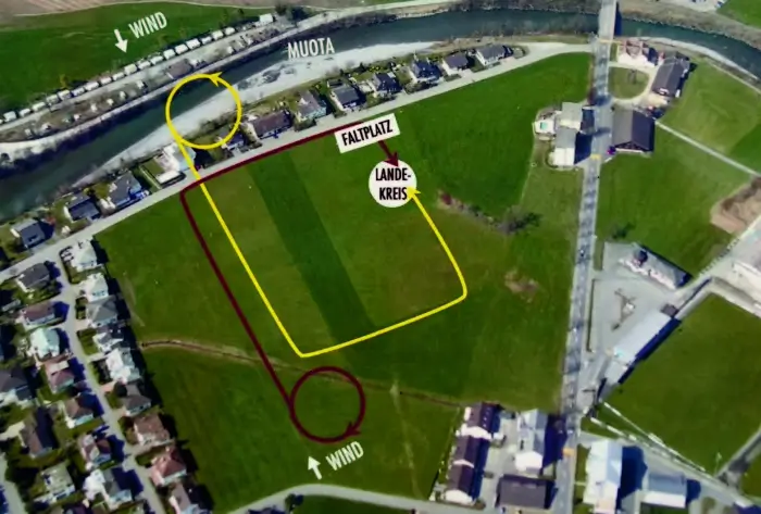 Urmiberg landing site - flying area managed by the touch and go paragliding school